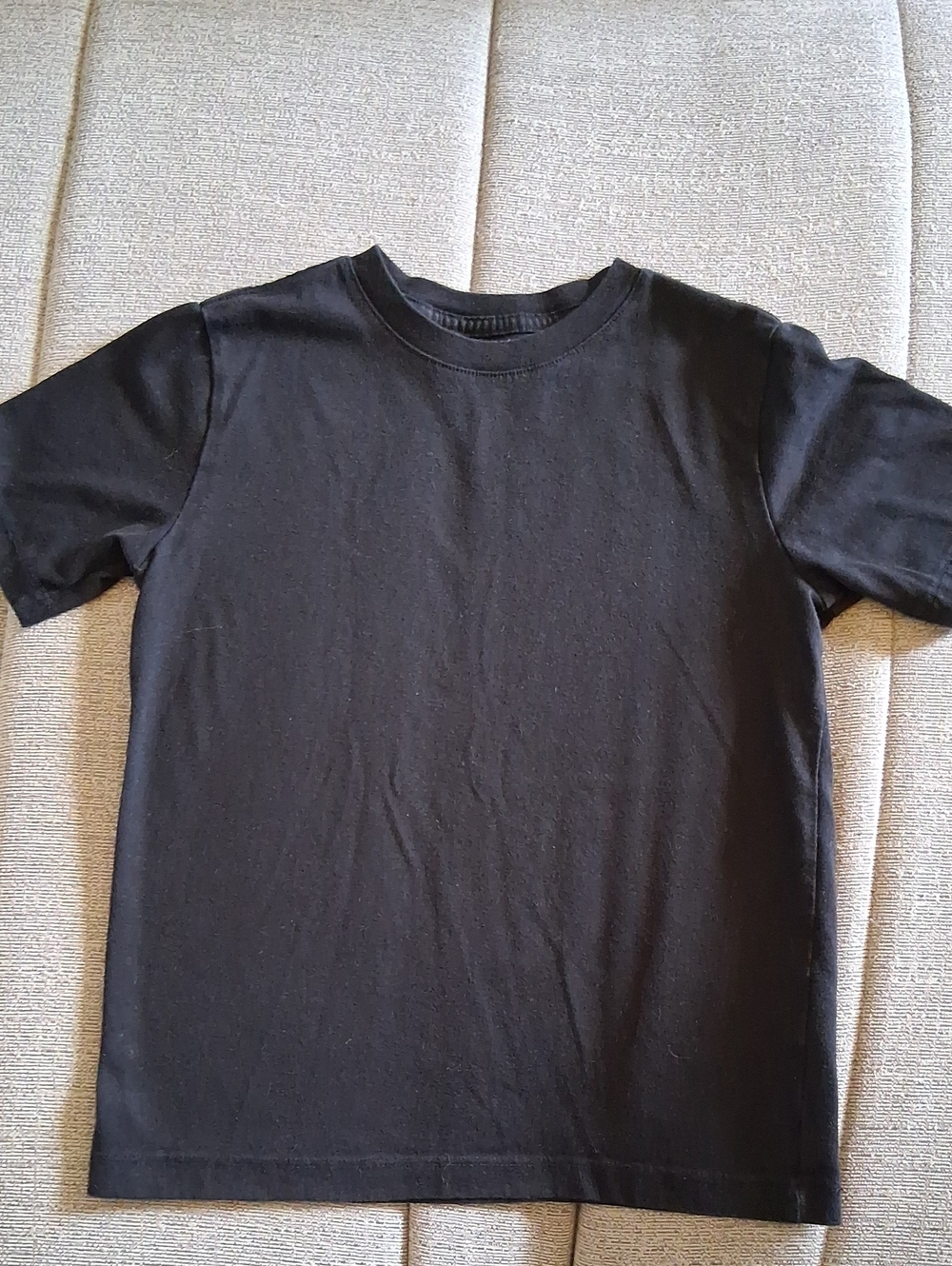 wonder nation  Boys Black Crew Tee Sz 6x/7.      1c